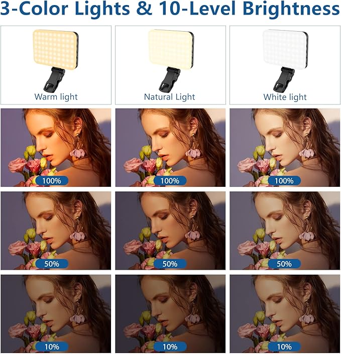 ALTSON 60 LED Luz Portátil para Selfie, TikTok y Videollamadas