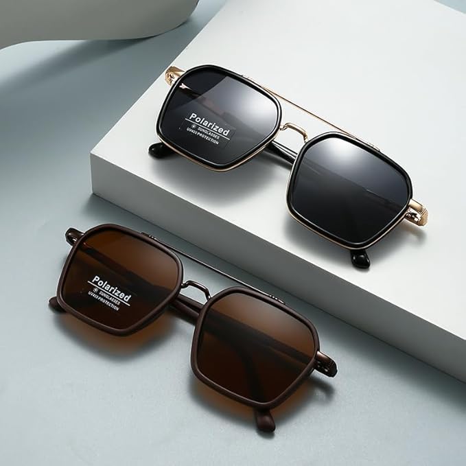 Gafas de sol, moda otoño/verano 2026, marco geométrico de doble viga