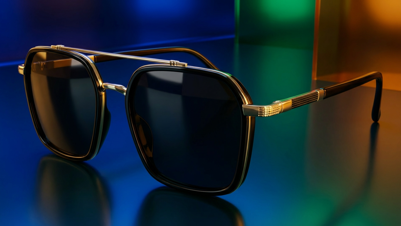 Gafas de sol, moda otoño/verano 2026, marco geométrico de doble viga